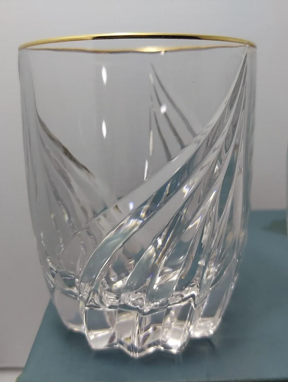 Lenox Clear Crystal Old Fashion Whiskey Glasses with Gold Rim (Set of 4)